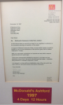 McDonalds Letter